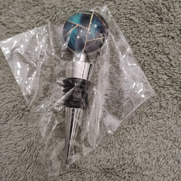 Art Glass Beverage Bottle Stoppers, Set of 3 - Picture 7 of 12